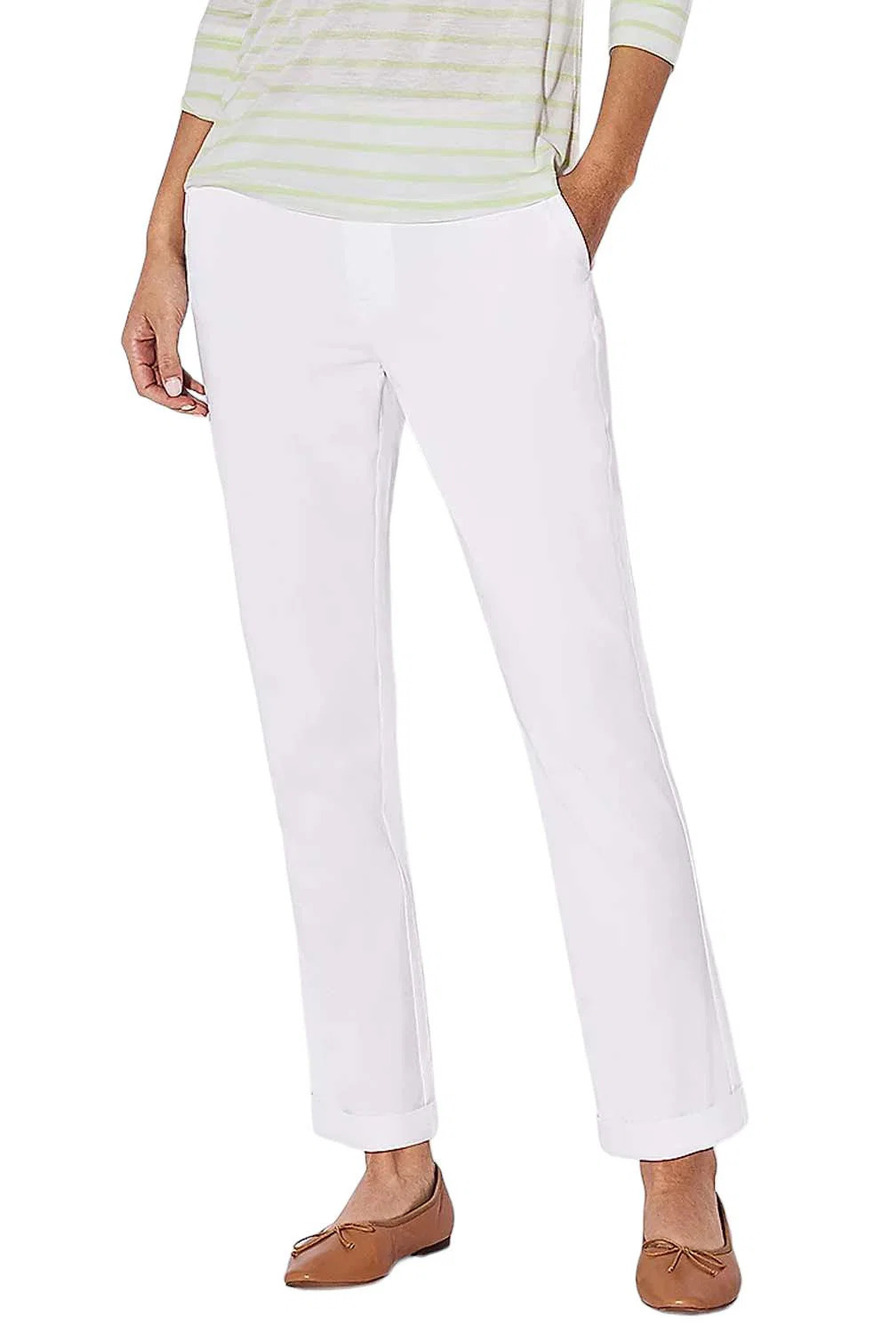 StyleList by Micaela Lyocell Blend Stretch Chino Pant White - Regular